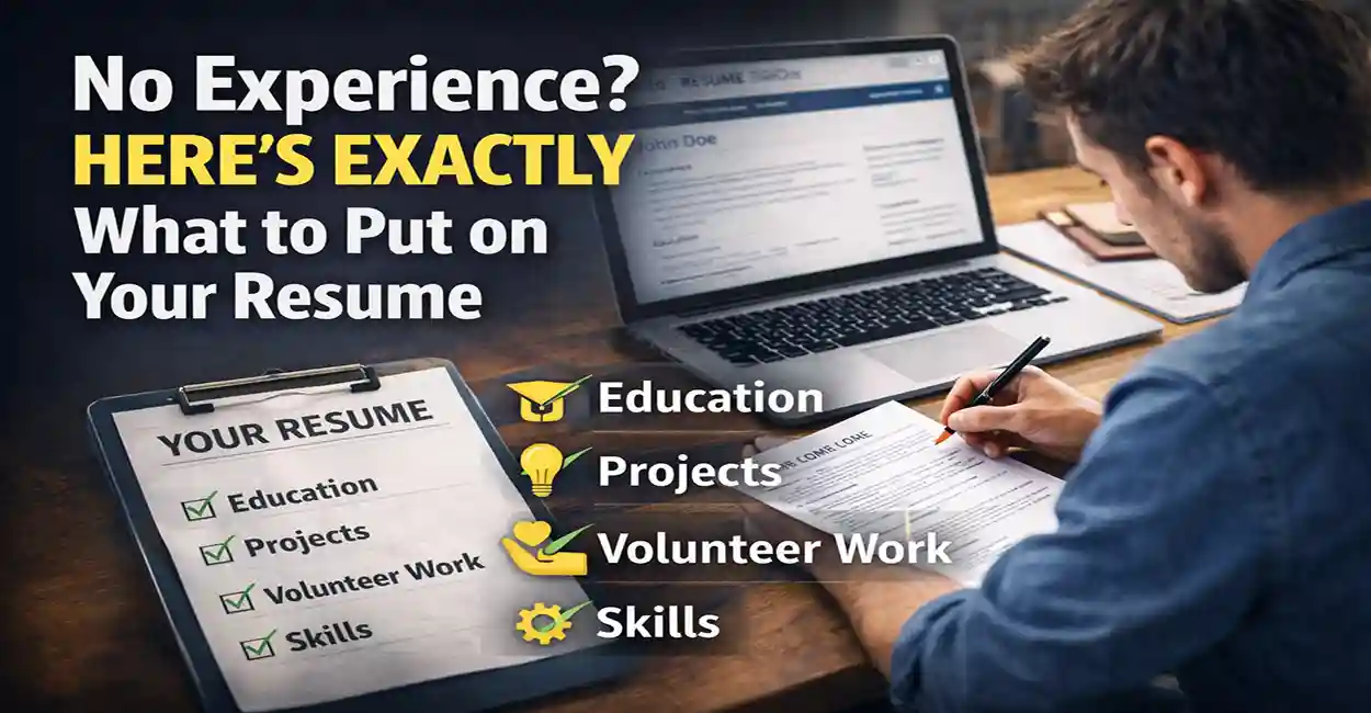 Confident young professional with laptop, showing that no experience doesn't mean no opportunities